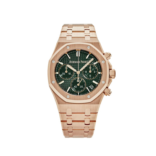 Audemars Piguet Royal Oak 26240OR.OO.1320OR.04 Chronograph '50th Anniversary' Rose Gold Khaki Green Dial (2022) Swiss 3285 Movement