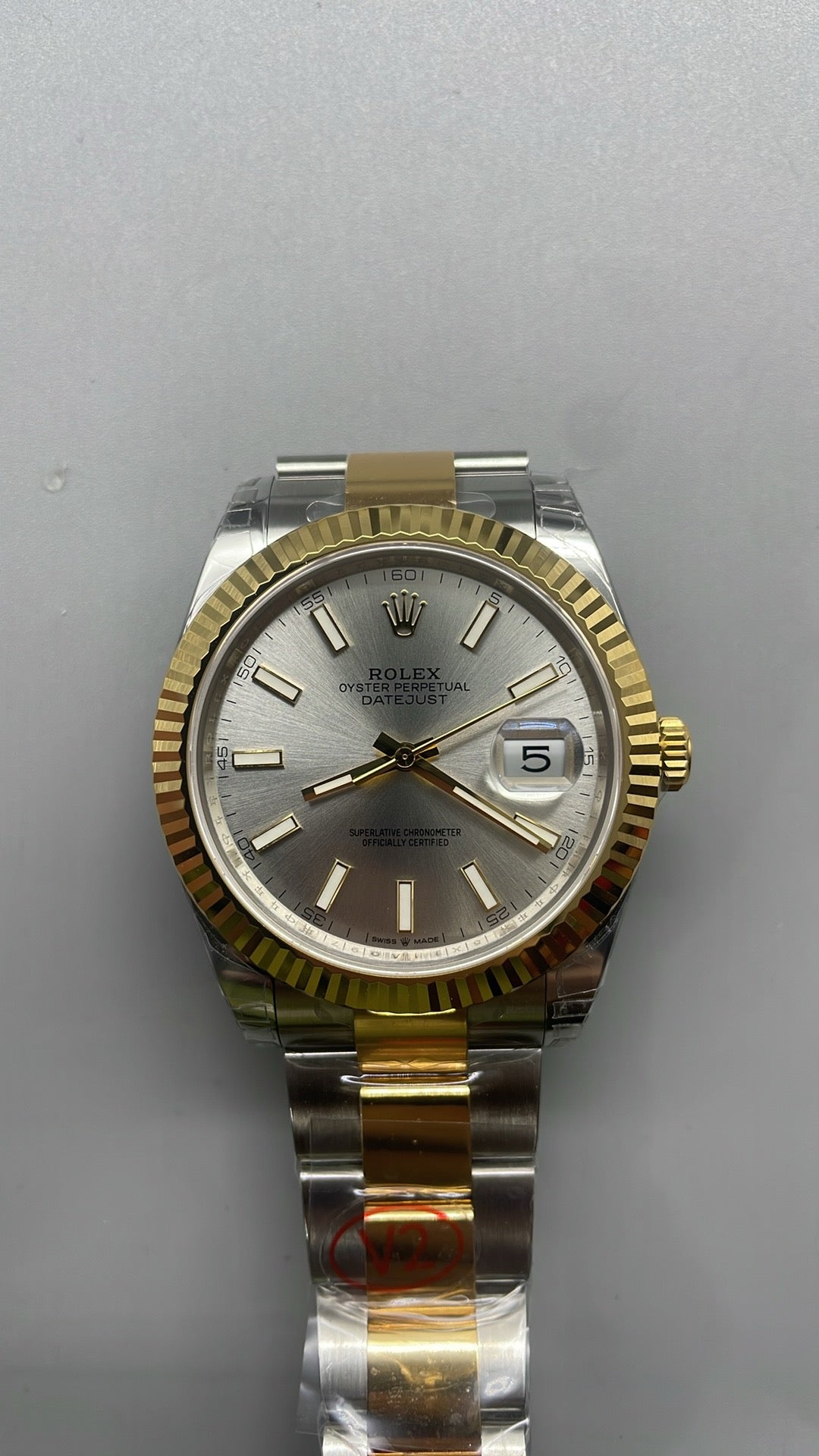 Rolex Datejust 41 – Silver Dial VSF SUPER CLONE – 126333 – Fluted Bezel – Oyster Bracelet