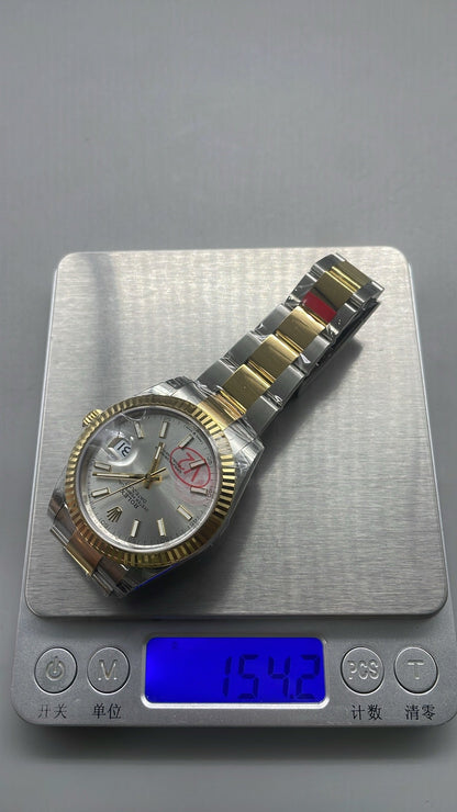 Rolex Datejust 41 – Silver Dial VSF SUPER CLONE – 126333 – Fluted Bezel – Oyster Bracelet