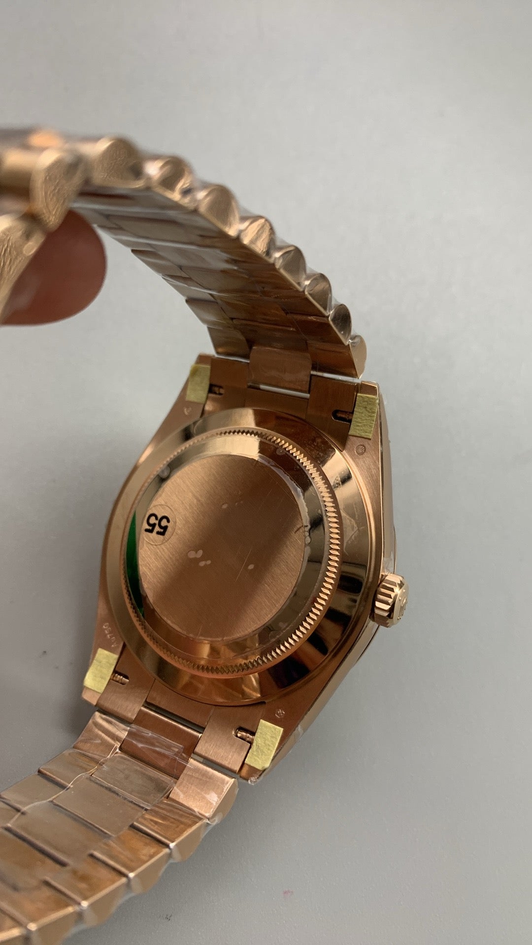Rolex Day-Date 40 – Olive Green Dial VSF SUPER CLONE – 228235 – Fluted Bezel – President Bracelet
