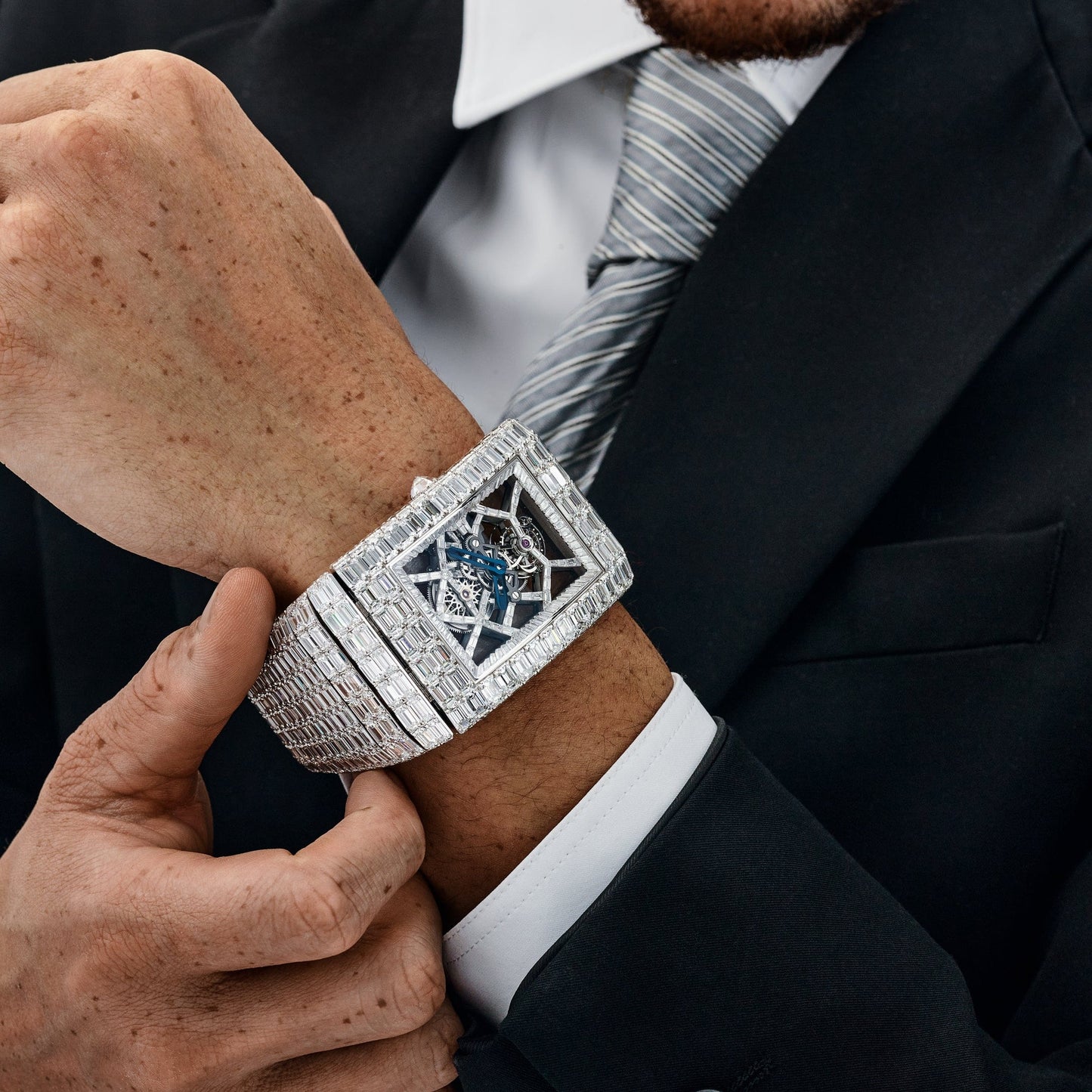 Jacob & Co. Billionaire III BL115.30.BD.AA.A30BD Tourbillon White Gold Diamond-Set Limited Edition of 18