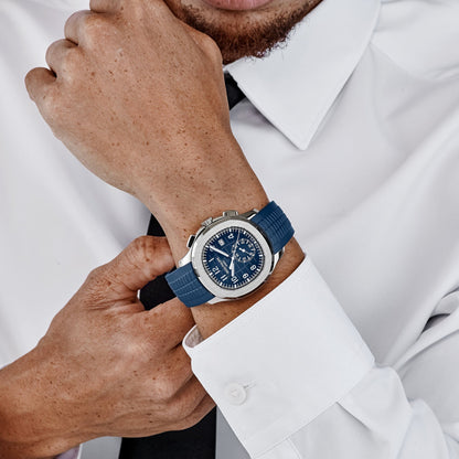 Patek Philippe Aquanaut 3285 V3 –  5968G-001 White Gold Blue Dial (2025)