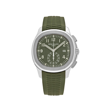 Patek Philippe Aquanaut 3285 V3 –  5968G-010 Chronograph White Gold Khaki Green Dial (2023)