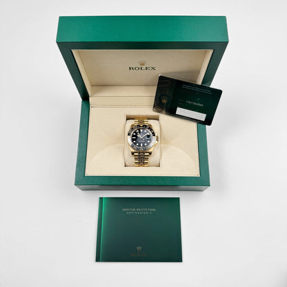 Rolex GMT-Master II 3285 V3 –  126718GRNR Yellow Gold Black Dial Jubilee (2023)